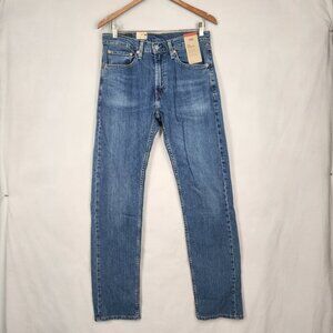 New Levi's 505 Denim Jeans Men's 31 x 34 Blue Regular Straight Mid Rise